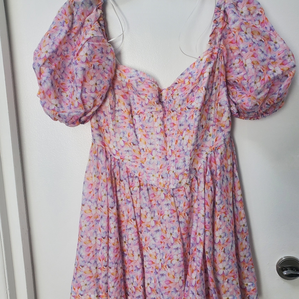 Corsetd Bodice Mini Dress, size 8